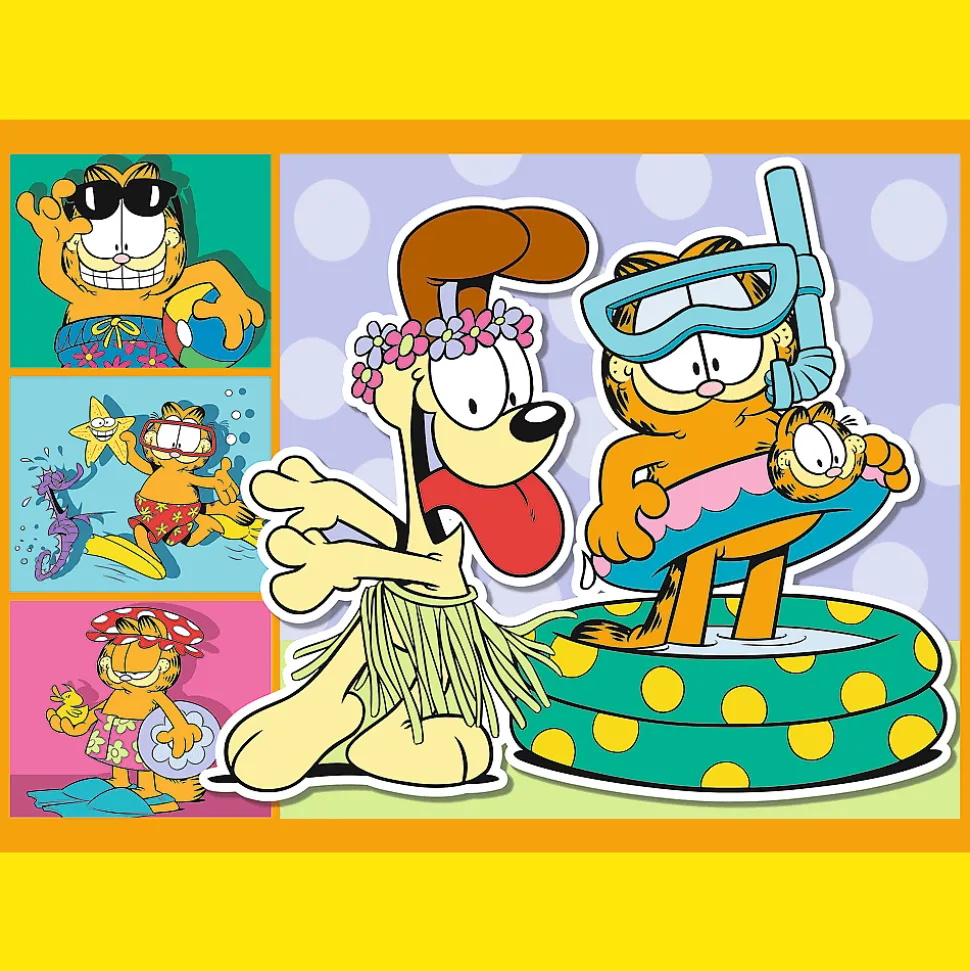 Puzzle 4w1 - Garfield kocha lazanię