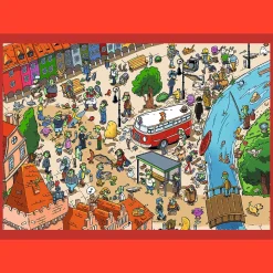 Puzzle 4w1 - Podróże Treflików, Rodzina Treflików