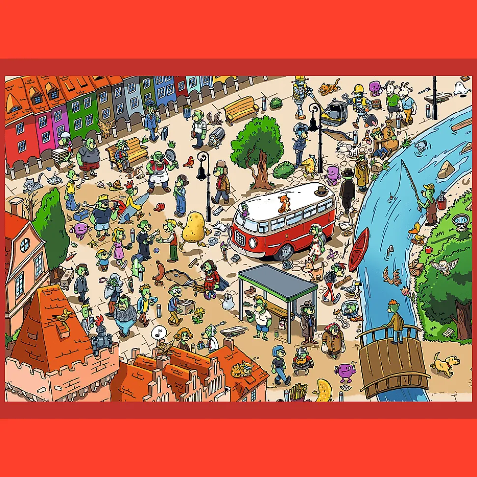 Puzzle 4w1 - Podróże Treflików, Rodzina Treflików