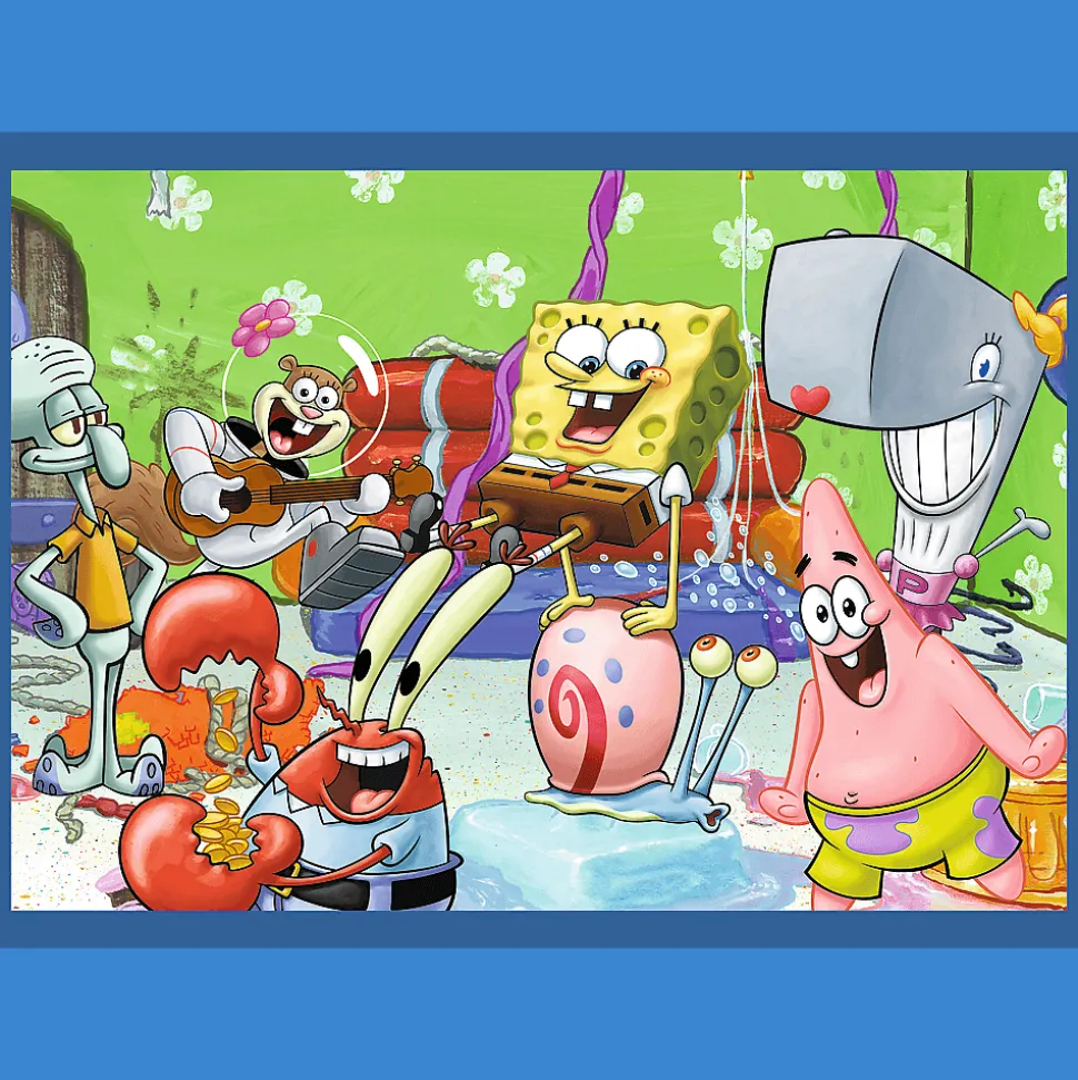 Puzzle 4w1 - Podwodne życie SpongeBoba