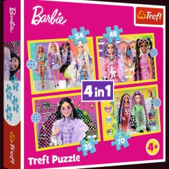 Puzzle 4w1 Barbie Wesoły świat Barbie