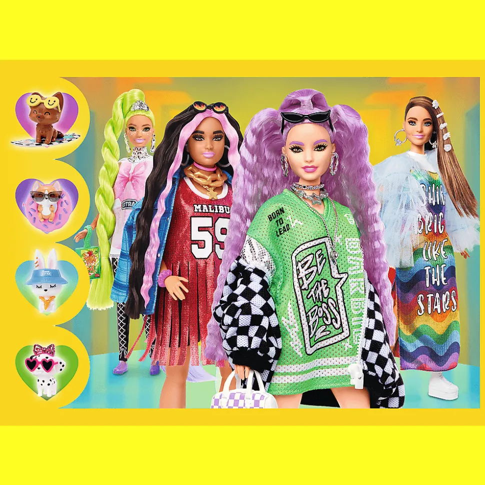 Puzzle 4w1 Barbie Wesoły świat Barbie