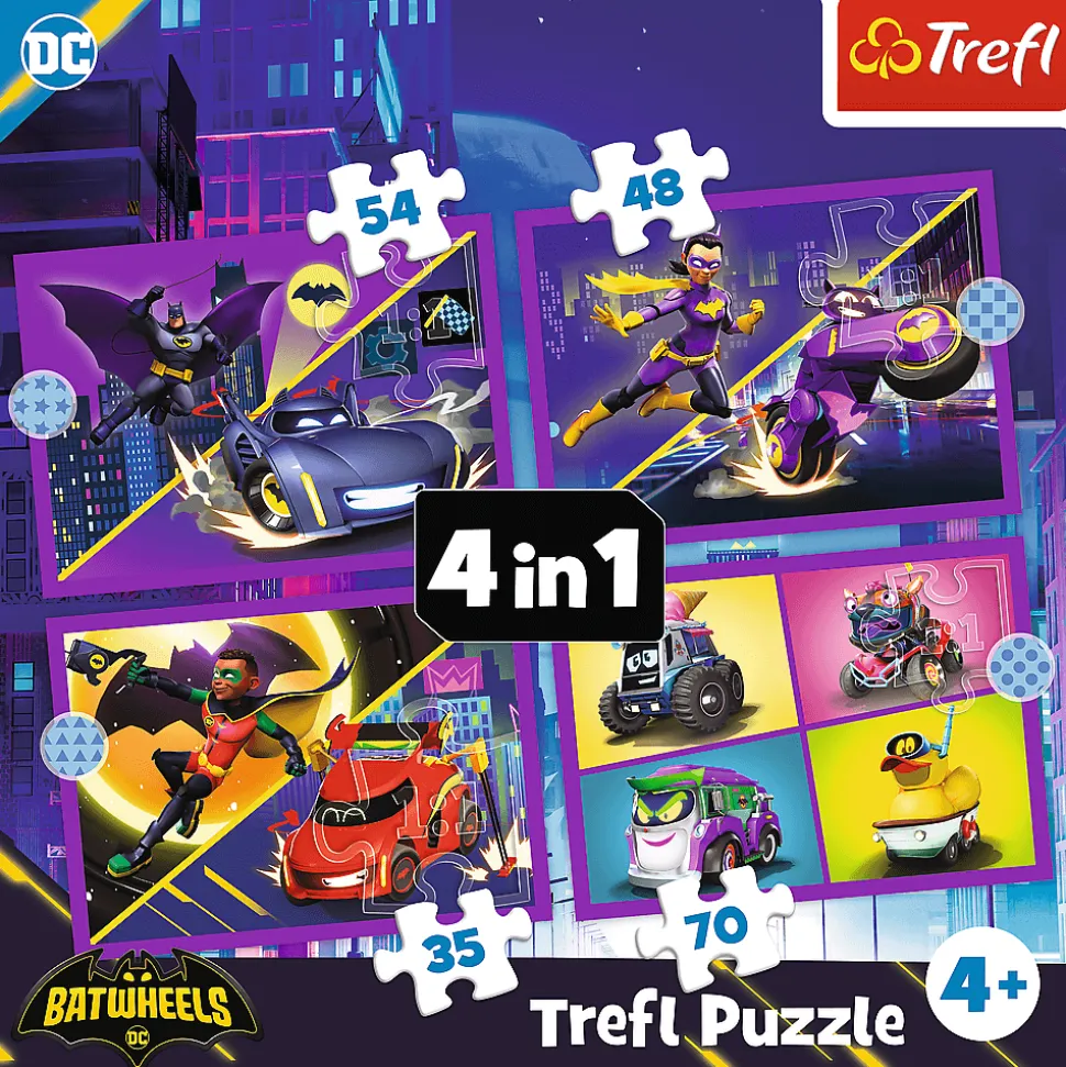 Puzzle 4w1 Batwheels, Poznaj Batwheels