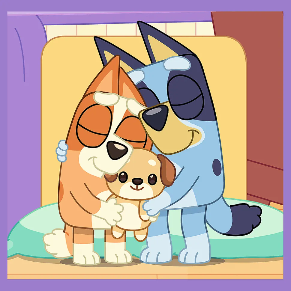 Puzzle 3w1 Bluey, Poznaj Bluey