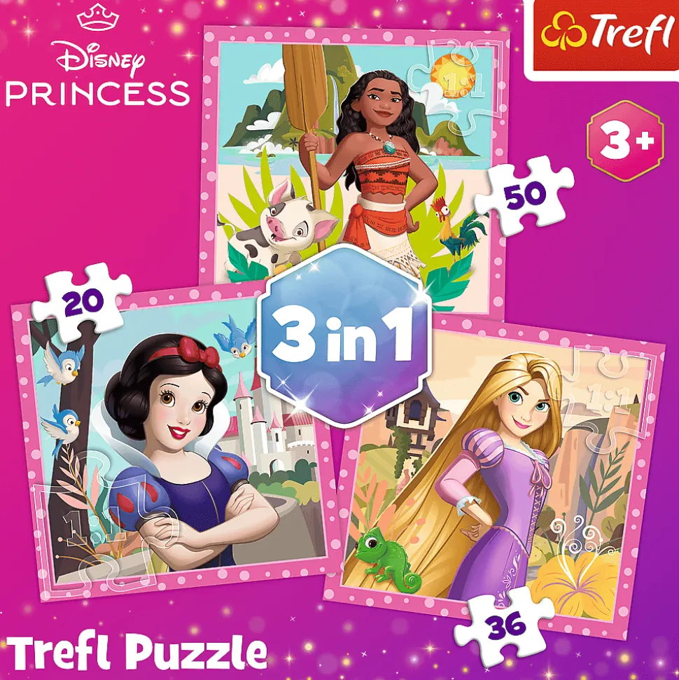 Puzzle 3w1 Disney, Piękne kwiaty