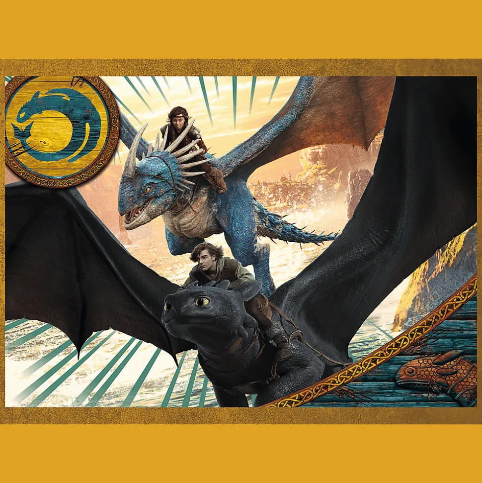 Puzzle 4w1 Jak wytresować smoka, Smocze dni