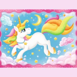 Puzzle 4w1 Jednorożce i magia