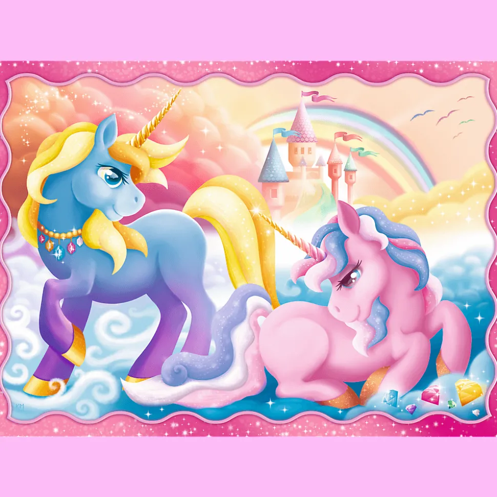Puzzle 4w1 Jednorożce i magia