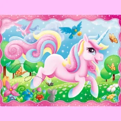 Puzzle 4w1 Jednorożce i magia
