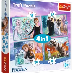 Puzzle 4w1 Kraina Lodu Niezwykły świat Frozen