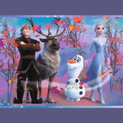 Puzzle 4w1 Kraina Lodu Podróż w nieznane