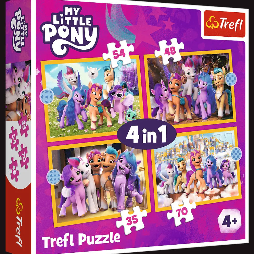Puzzle 4w1 Kucyki Pony Poznaj kucyki Pony