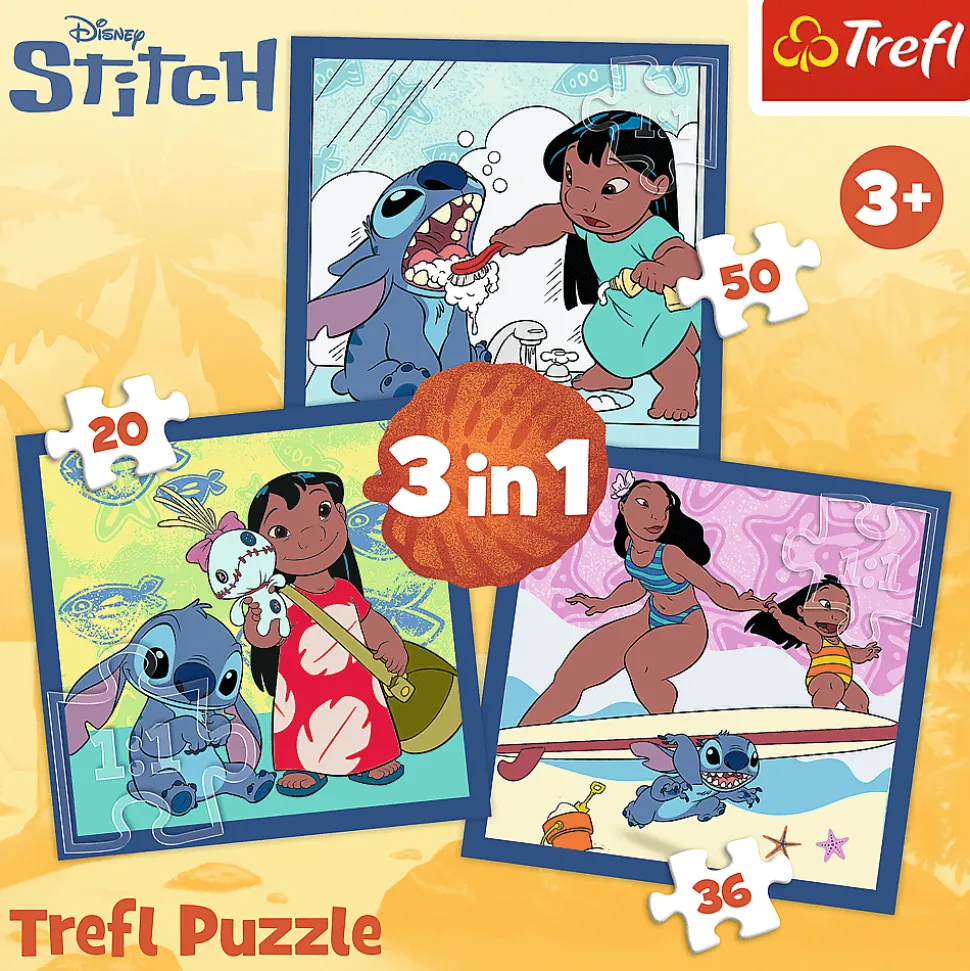 Puzzle 3w1 Lilo & Stitch, Czas ze Stitchem