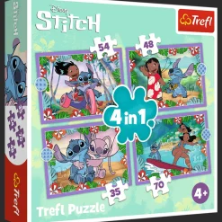 Puzzle 4w1 Lilo & Stitch Szalony dzień