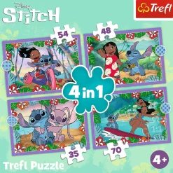 Puzzle 4w1 Lilo & Stitch Szalony dzień