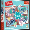 Puzzle 4w1 Lilo i Stitch, Świąteczny Lilo i Stitch