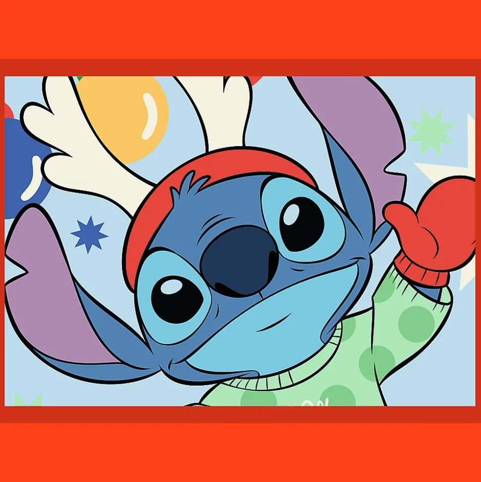 Puzzle 4w1 Lilo i Stitch, Świąteczny Lilo i Stitch