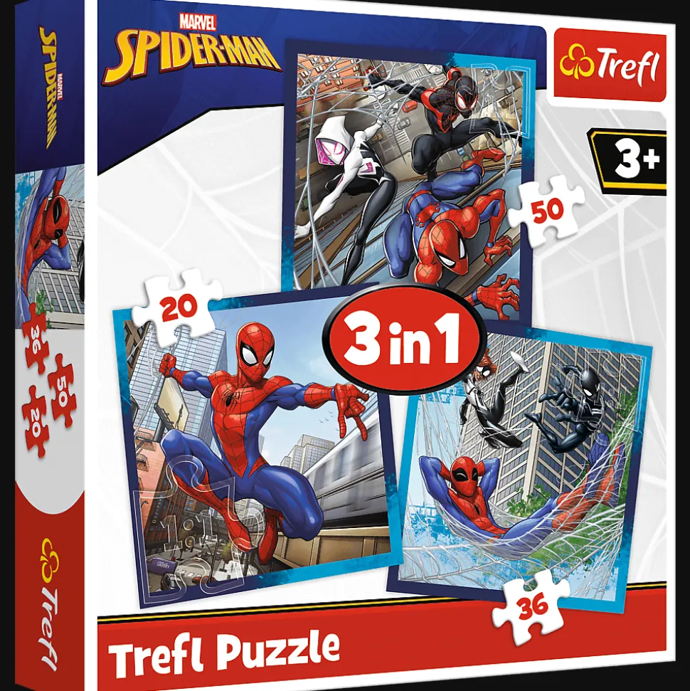 Puzzle 3w1 Marvel Spiderman, Pajęczy przyjaciele