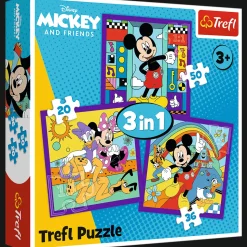 Puzzle 3w1 Mickey Mouse and Friends, Miki i jego wesoła ekipa