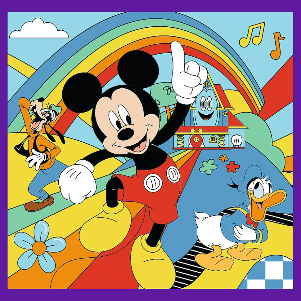 Puzzle 3w1 Mickey Mouse and Friends, Miki i jego wesoła ekipa