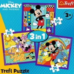 Puzzle 3w1 Mickey Mouse and Friends, Miki i jego wesoła ekipa
