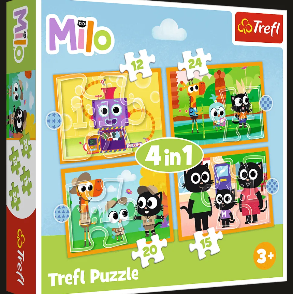 Puzzle 4w1 Milo, Poznaj Milo i jego przyjaciół