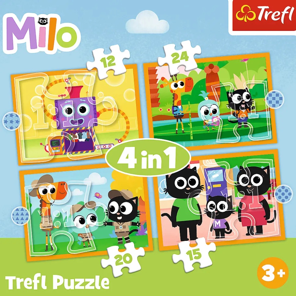 Puzzle 4w1 Milo, Poznaj Milo i jego przyjaciół