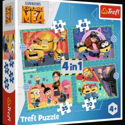 Puzzle 4w1 Minionki, Zwariowane Minionki