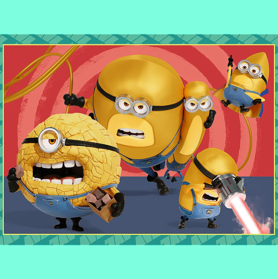 Puzzle 4w1 Minionki, Zwariowane Minionki