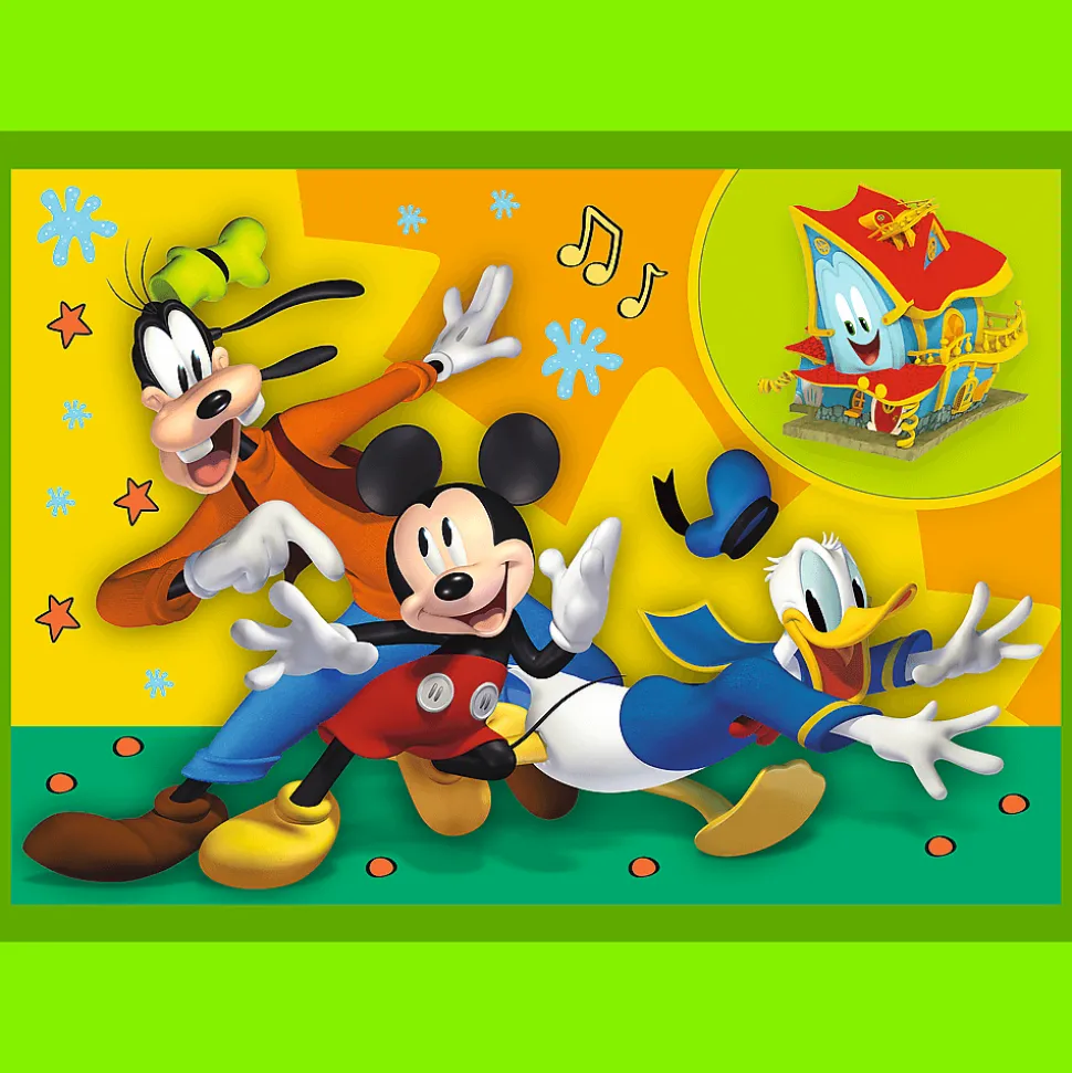 Puzzle 4w1 Myszka Miki Wśród przyjaciół