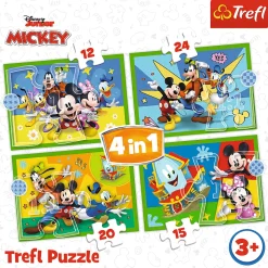 Puzzle 4w1 Myszka Miki Wśród przyjaciół