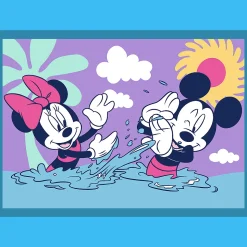 Puzzle 4w1 Myszka Miki, Zabawne zdarzenia Myszki Miki