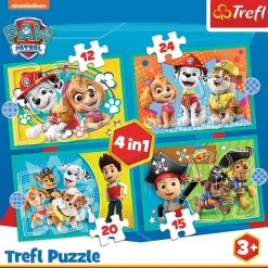 Puzzle 4w1 Psi Patrol Wesoła ekipa Psiego Patrolu