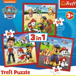 Puzzle 3w1 Psi Patrol Wesołe pieski Paw Patrol