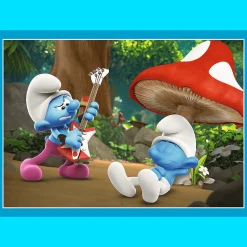 Puzzle 4w1 Smerfy, Wioska Smerfów