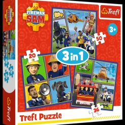 Puzzle 3w1 Strażak Sam Dzień Strażaka Sama