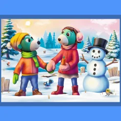 Puzzle 4w1 Treflików Ratują Święta, U Treflików pada śnieg