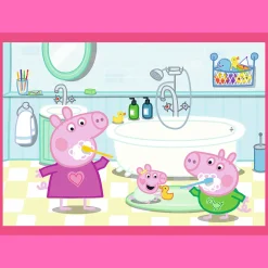 Puzzle 4w1 Świnka Peppa, Peppa uwielbia przygody