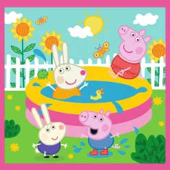 Puzzle 3w1 Świnka Peppa, Peppa i przyjaciele