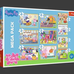 Puzzle 10w1 Świnka Peppa Poznaj Świnkę Peppę