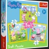 Puzzle 3w1 Świnka Peppa Wesoły dzień Peppy