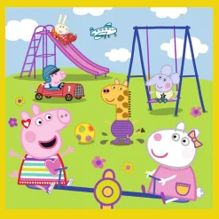 Puzzle 3w1 Świnka Peppa Wesoły dzień Peppy