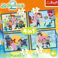 Puzzle 4w1 Zwierzogród 2, Zootopia pełna przygód