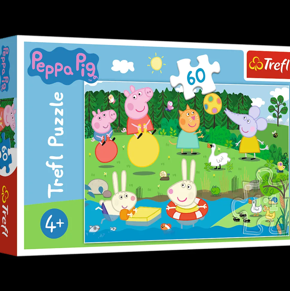 Puzzle Świnka Peppa 60 el. Wakacyjna zabawa