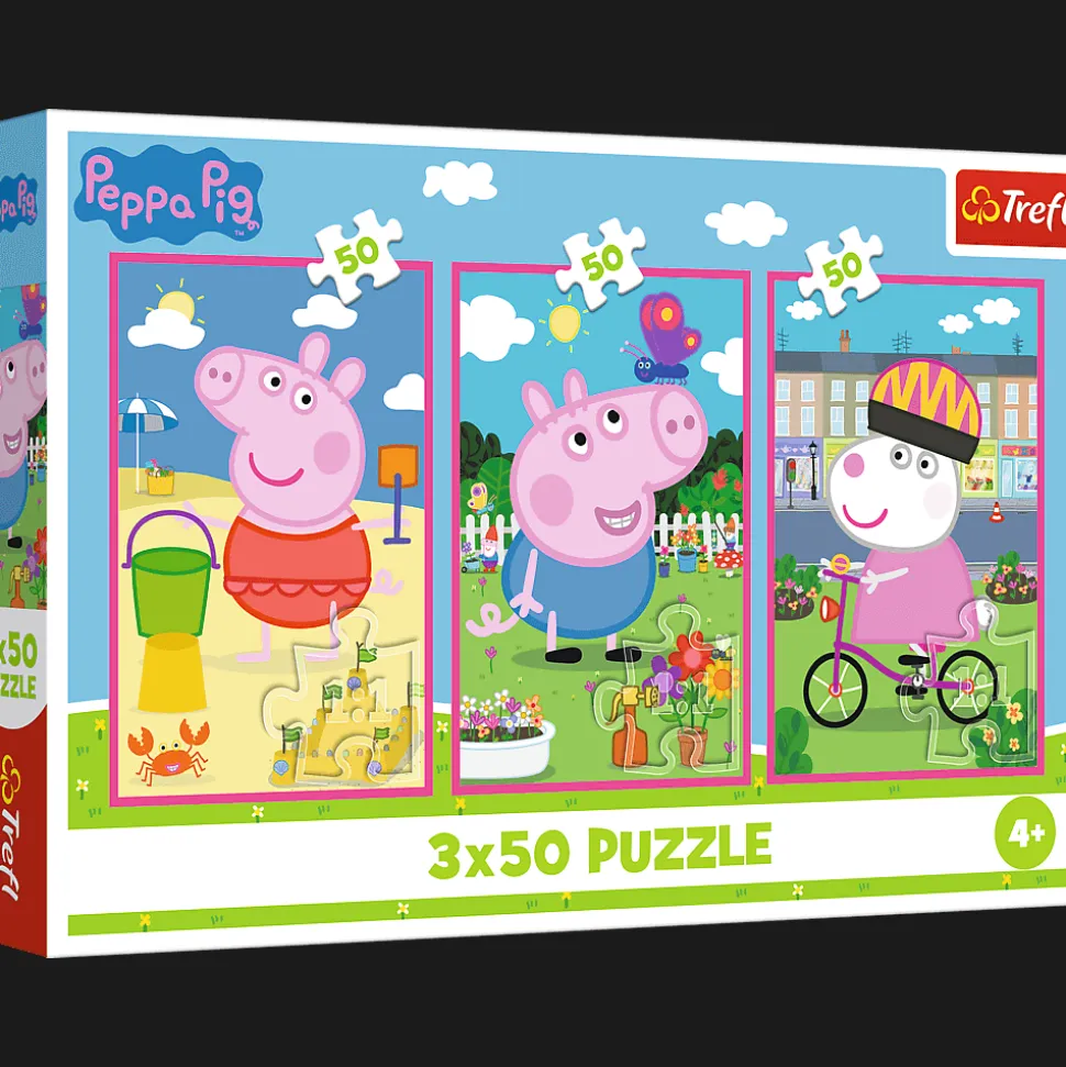 Puzzle Świnka Peppa 3 x 50 el. Siła przyjaźni