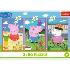 Puzzle Świnka Peppa 3 x 50 el. Siła przyjaźni