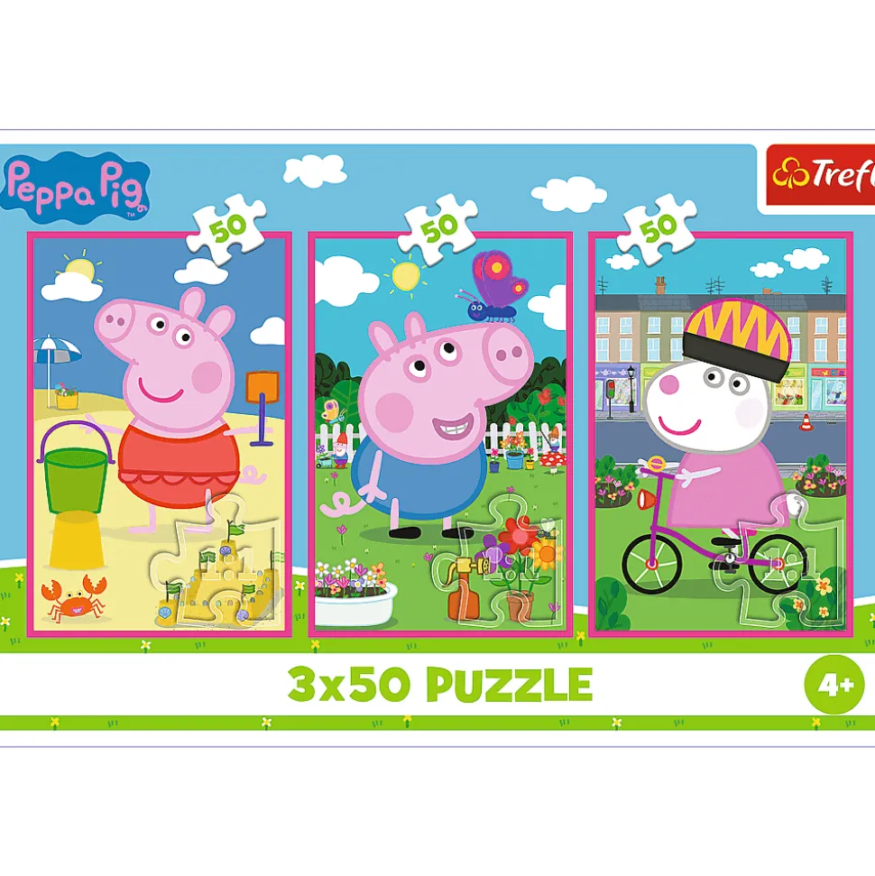 Puzzle Świnka Peppa 3 x 50 el. Siła przyjaźni