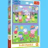 Puzzle Świnka Peppa 2 x 24 el. Peppa na placu zabaw