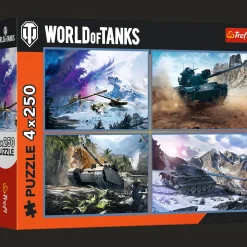 Puzzle World of Tanks 4 x 250 el. Wielka bitwa czołgów