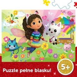 Puzzle z brokatem Gabby's Dollhouse 100 el. Brokatowa Gabby